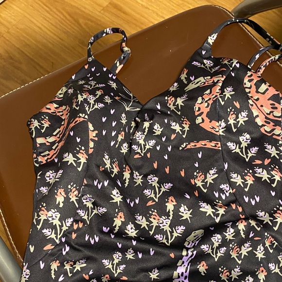 Floral Black One-Piece Swimsuit - Picture 2 of 5